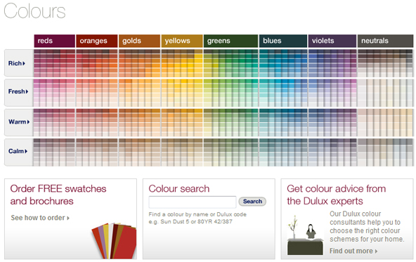DULUX, Colour Charts, Color Charts - Waterproofing Africa, Visit http://www.dulux.co.za/colours/index.jsp